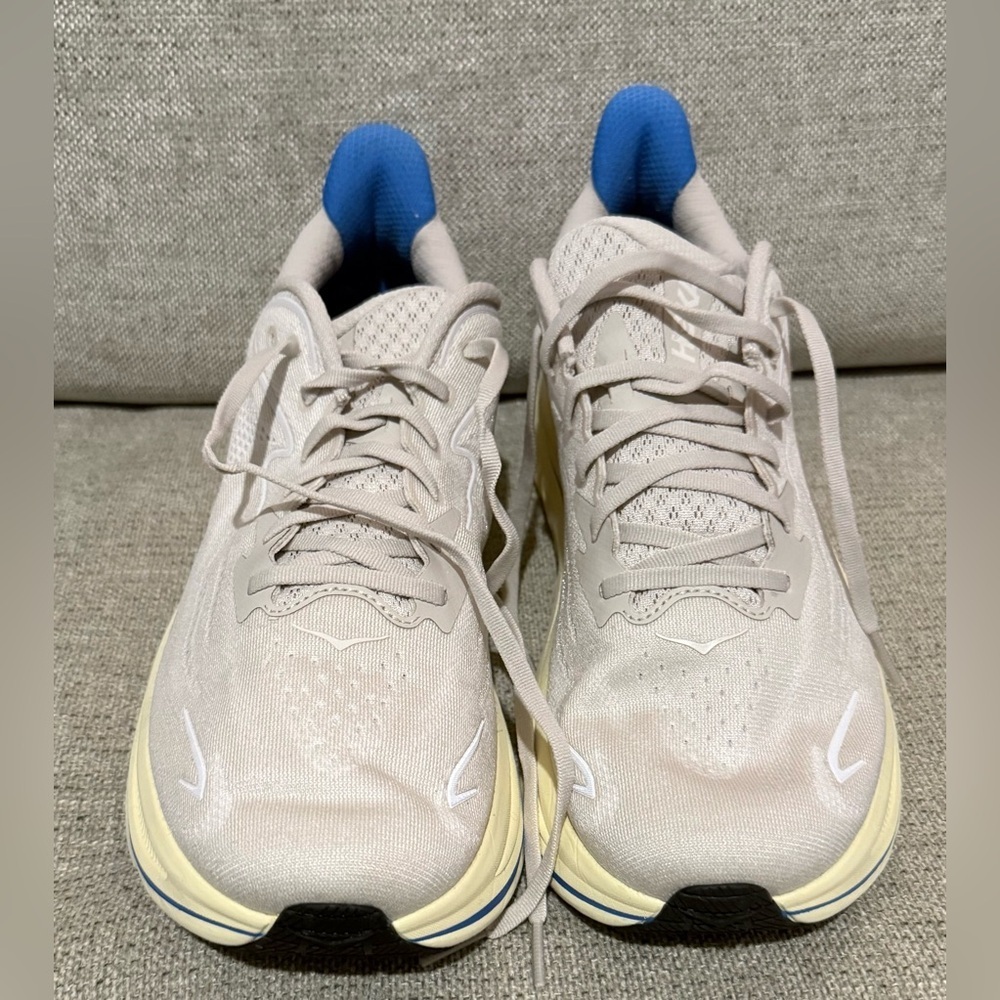 Hoka Sneakers in Cream and Blue - Picture 3 of 6